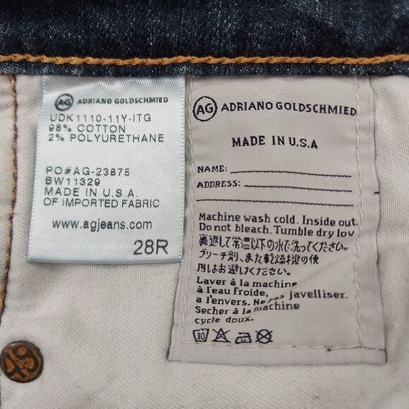 AG Adriano Goldschmied The Stilt Cigarette Leg Jeans Womens 28 Blue Stretch - Picture 11 of 11